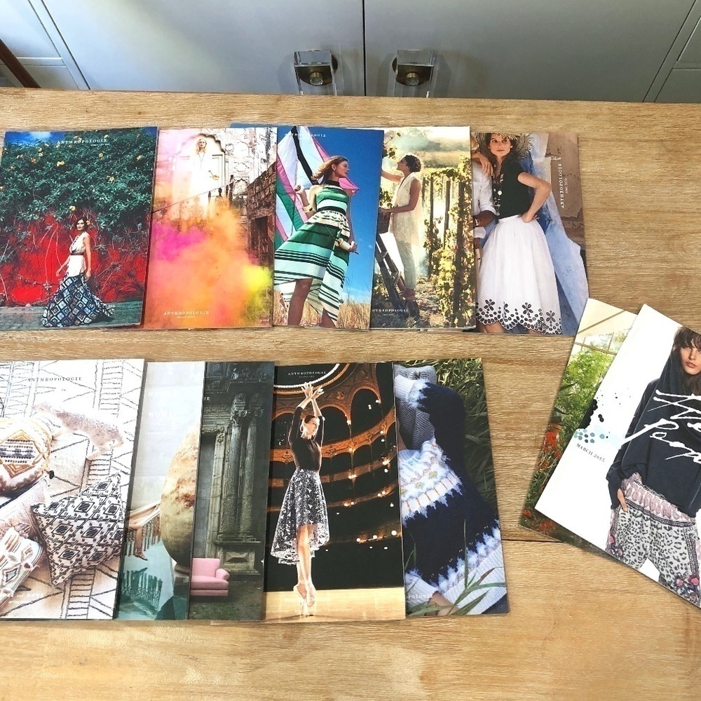 ANTHROPOLOGIE + Free People Archival Lot of 12 Catalogues, 2015